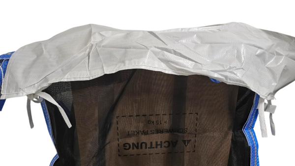 Premium Holzbag 100x100x120cm mit Abdeckung