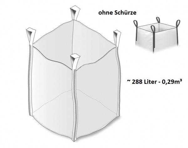 Big Bag 60 x 60 x 80 cm ohne Schürze