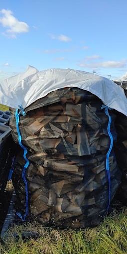 Premium Holzbag Woodbag 100x100x100cm mit Abdeckung